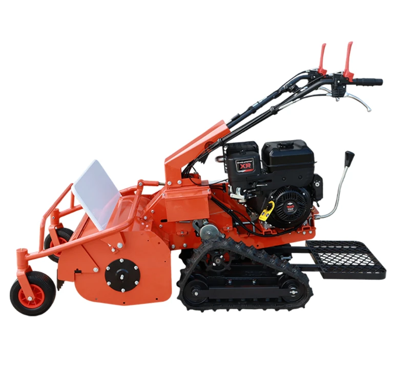 9HP Tracked 680mm Flail Mower With Stand-On Platform factory 9HP Tracked 680mm Flail Mower With Stand-On Platform factory